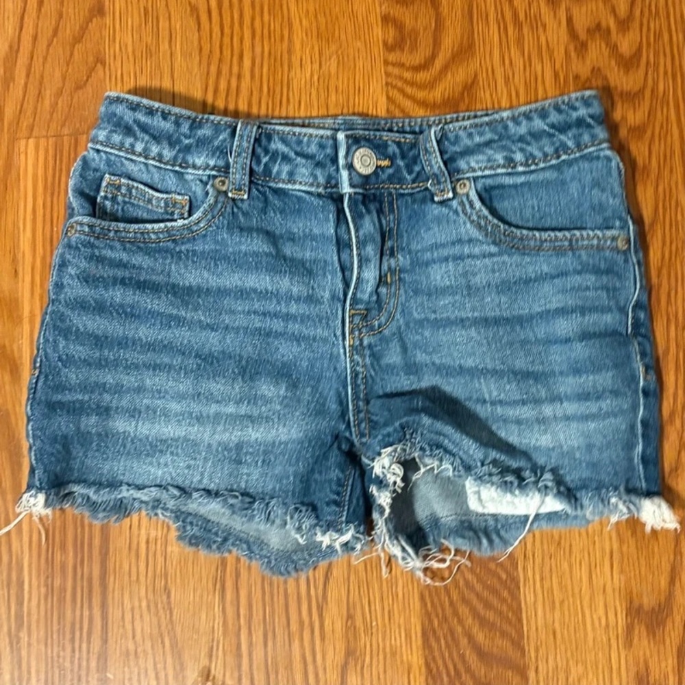 Cat & Jack Blue Distressed Frayed Denim Shorts